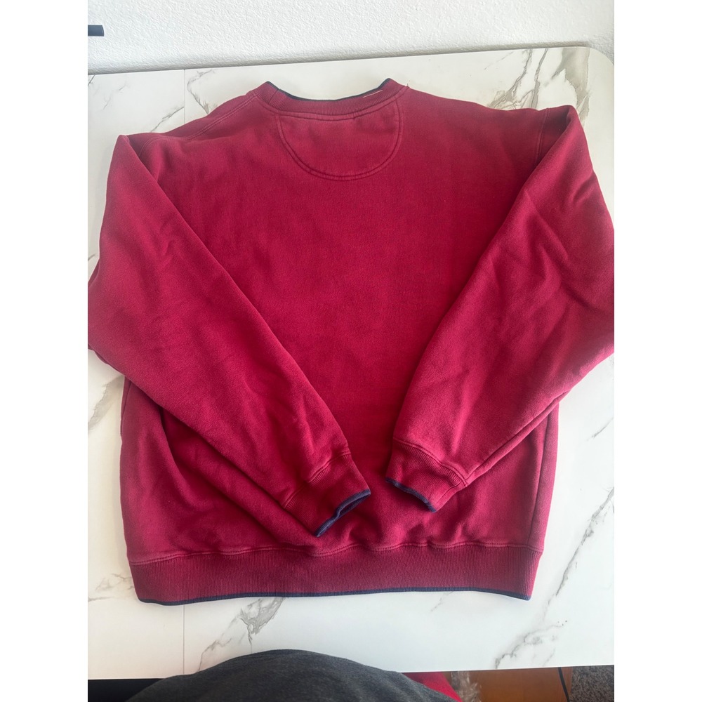 M&C Sport Mens Greatest Golfer Embroidered Sweatshirt Burgundy Red Large Vintage - Picture 5 of 5